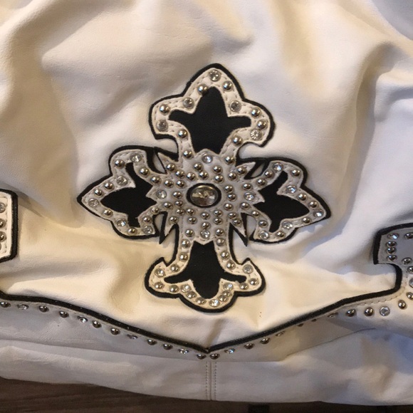 Leather Rhinestone bag - Picture 2 of 6